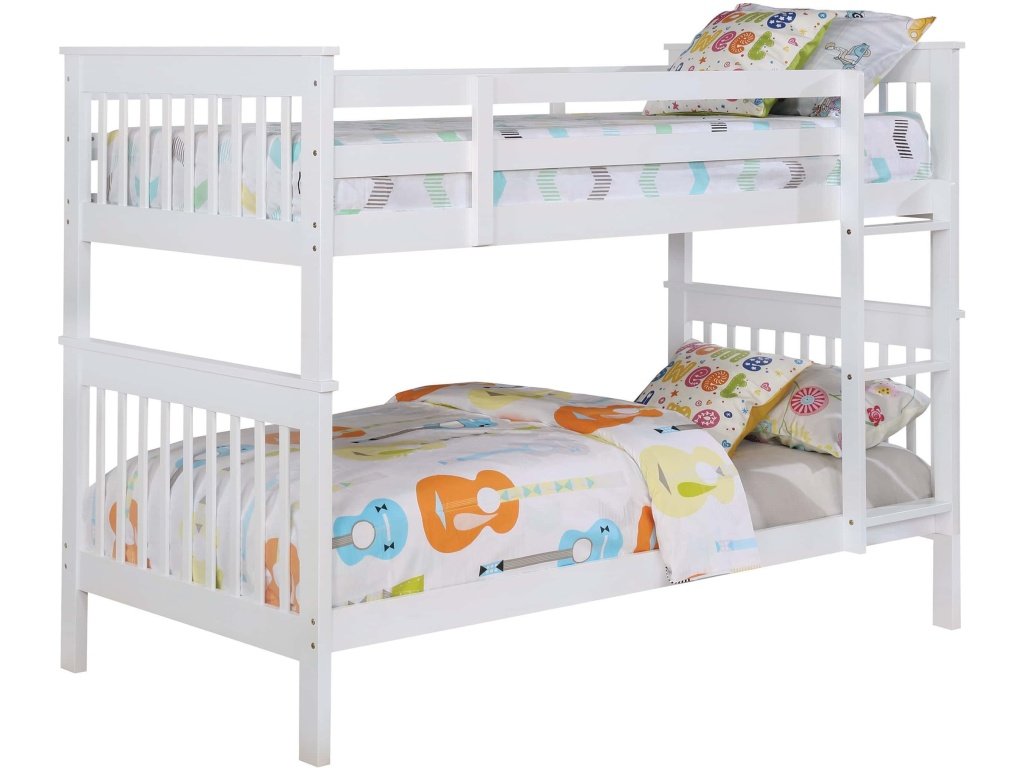 Chapman Wood Twin Over Twin Bunk Bed White