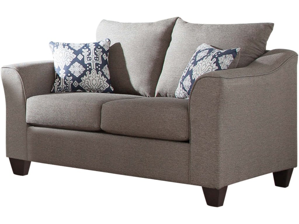 Salizar Flared Arm Loveseat Grey