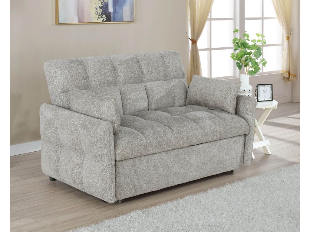 Cotswold Tufted Cushion Sleeper Sofa Bed Light Grey