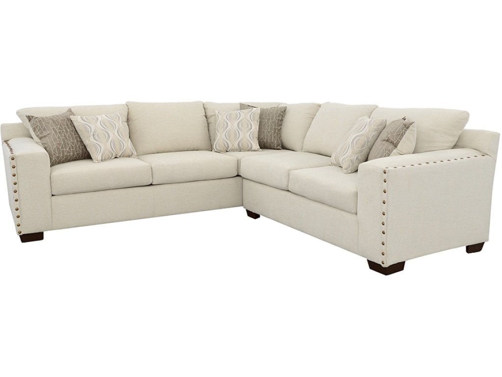 Aria Upholstered Track Arm Sectional Sofa Oatmeal