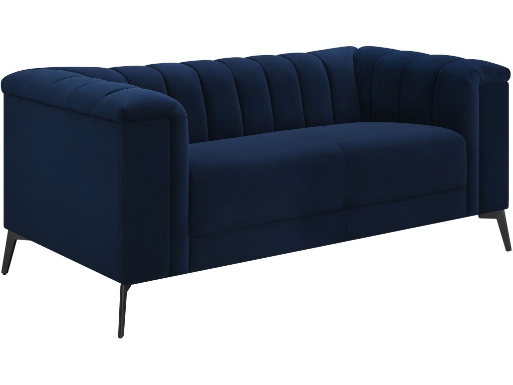 Chalet Tuxedo Arm Loveseat Blue