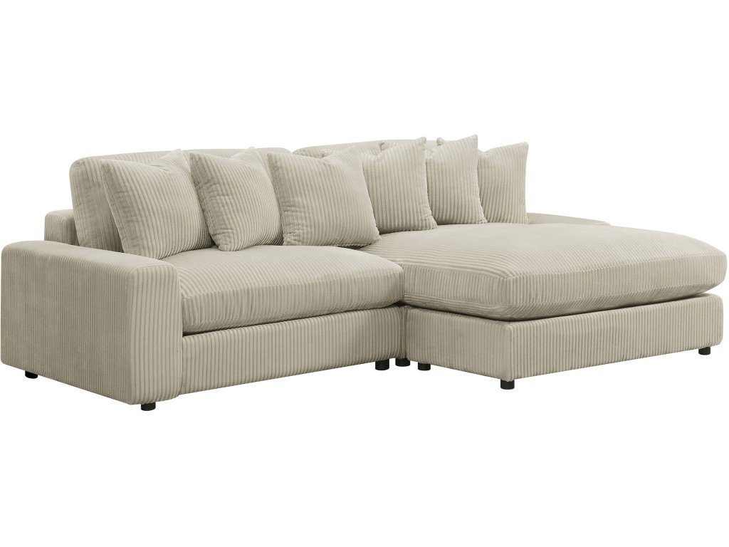 Blaine Upholstered Reversible Sectional Sofa Sand