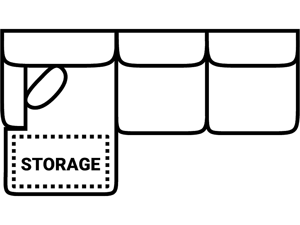 LSF 1 Arm Sofa Chaise w/Stor.
