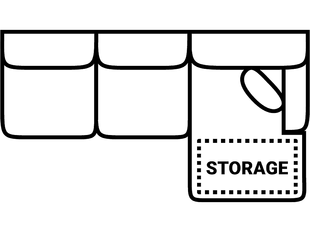 RSF 1 Arm Sofa Chaise w/Stor.