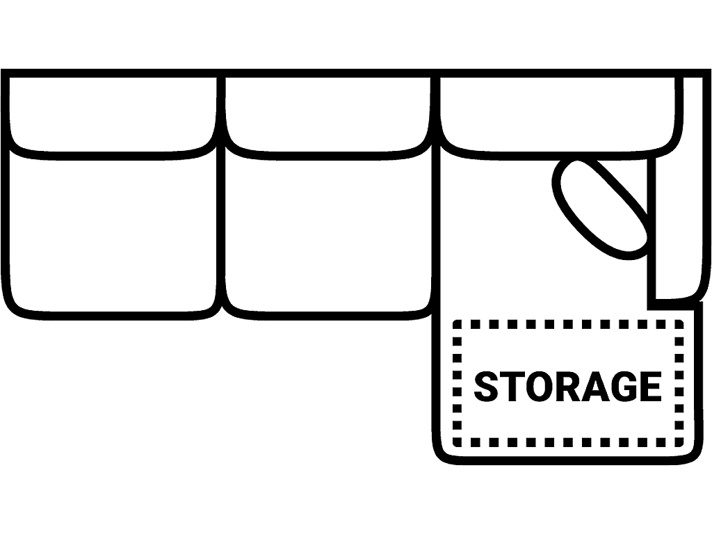 RSF 1 Arm Sofa Chaise w/Stor.