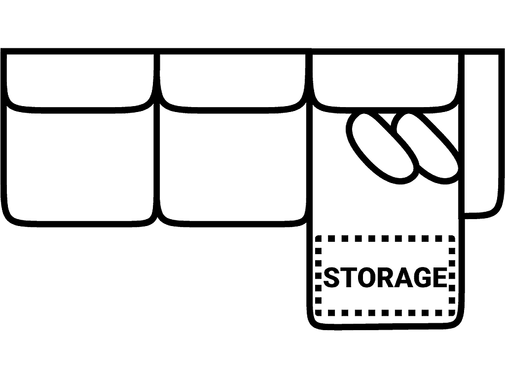 RSF 1 Arm Sofa Chaise w/Stor.