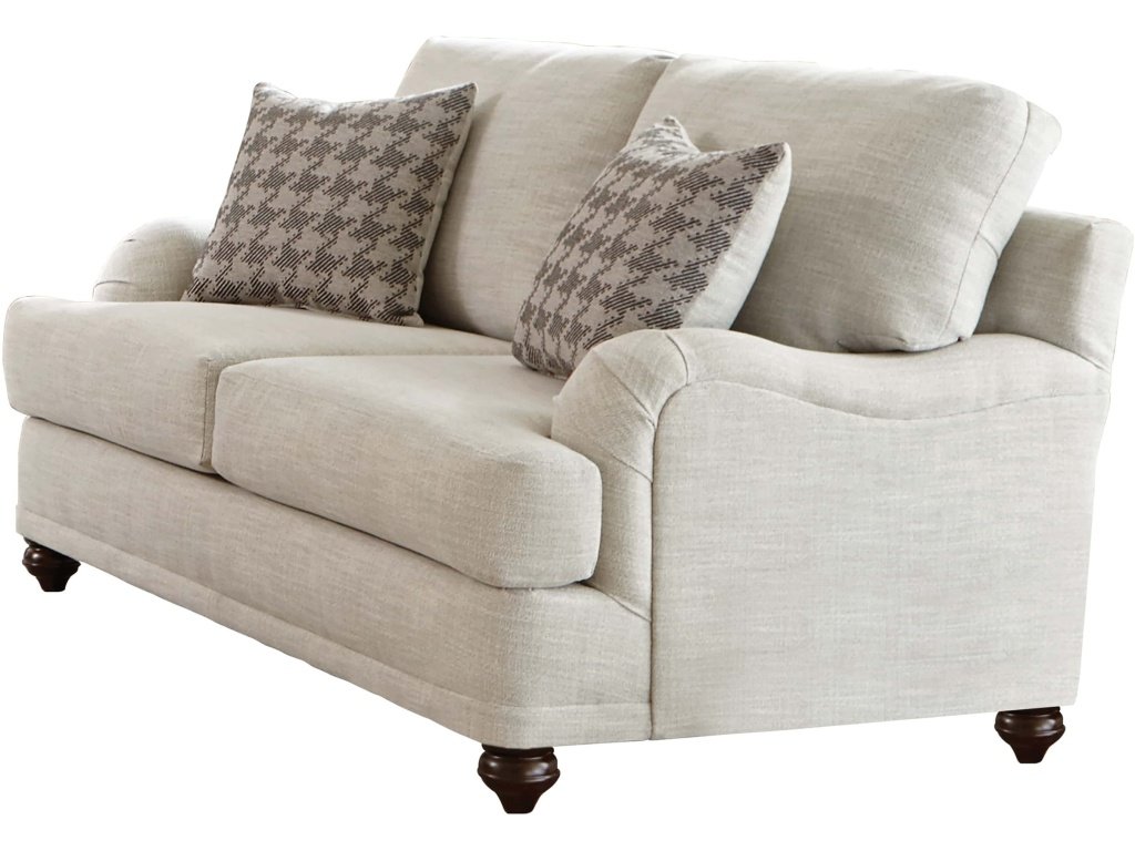 Glenn Upholstered English Arm Loveseat Light Grey And Grey