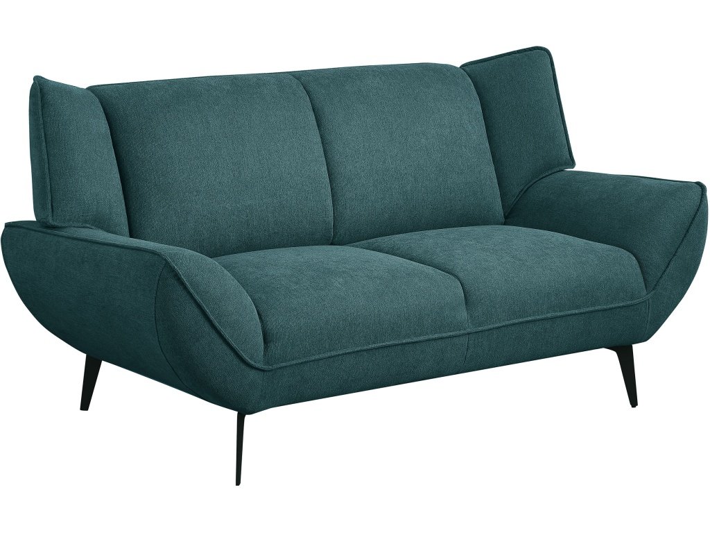 Acton Upholstered Flared Arm Loveseat Teal Blue