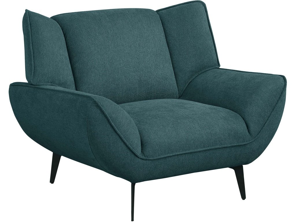 Acton Upholstered Flared Arm Chair Teal Blue