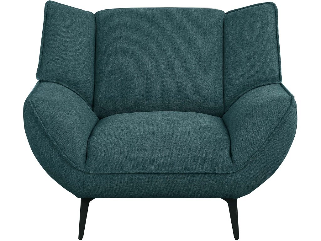 Acton Upholstered Flared Arm Chair Teal Blue