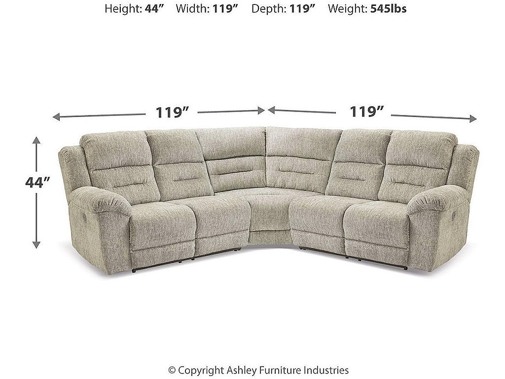 Family Den 3-Piece Power Reclining Sectional