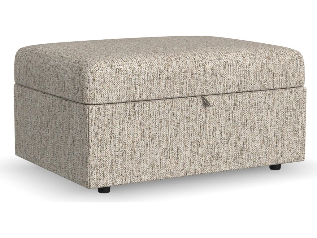 Sky Fabric Storage Ottoman