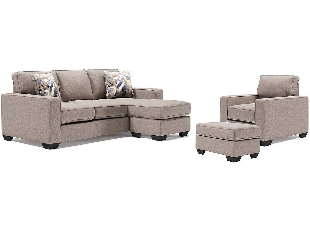 Greaves Sofa Chaise, Chair, and Ottoman