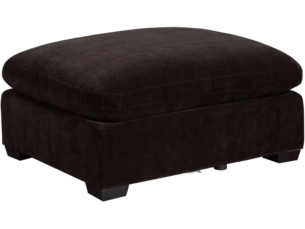 Lakeview Upholstered Ottoman Dark Chocolate