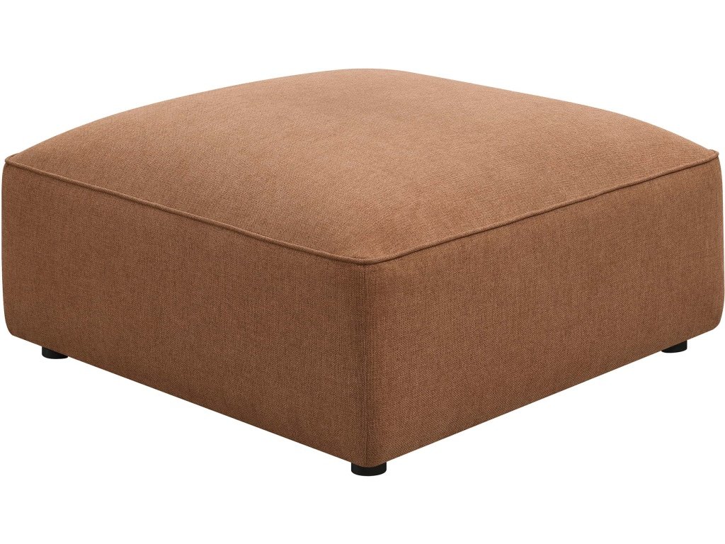 Jennifer Upholstered Ottoman Terracotta