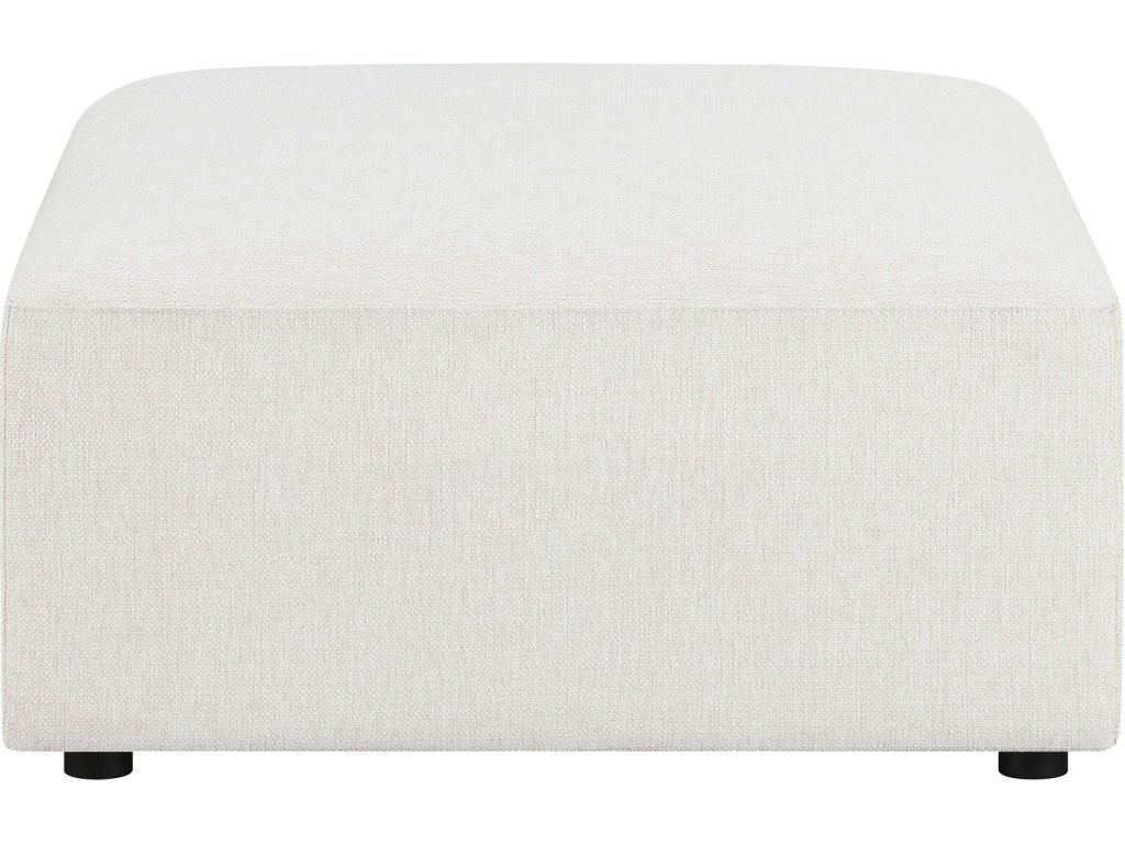 Freddie Upholstered Square Ottoman Pearl