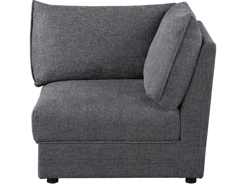 Sasha Upholstered Corner Chair Barely Black