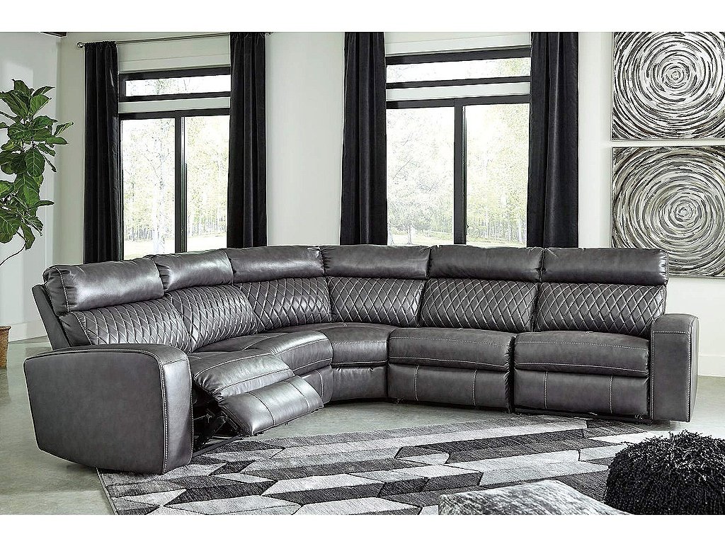 Samperstone 5-Piece Power Reclining Sectional