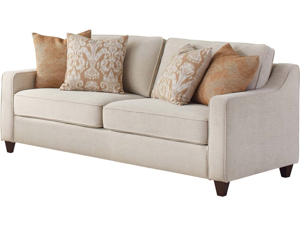 Christine 3-Piece Upholstered Sloped Arm Sofa Set Beige