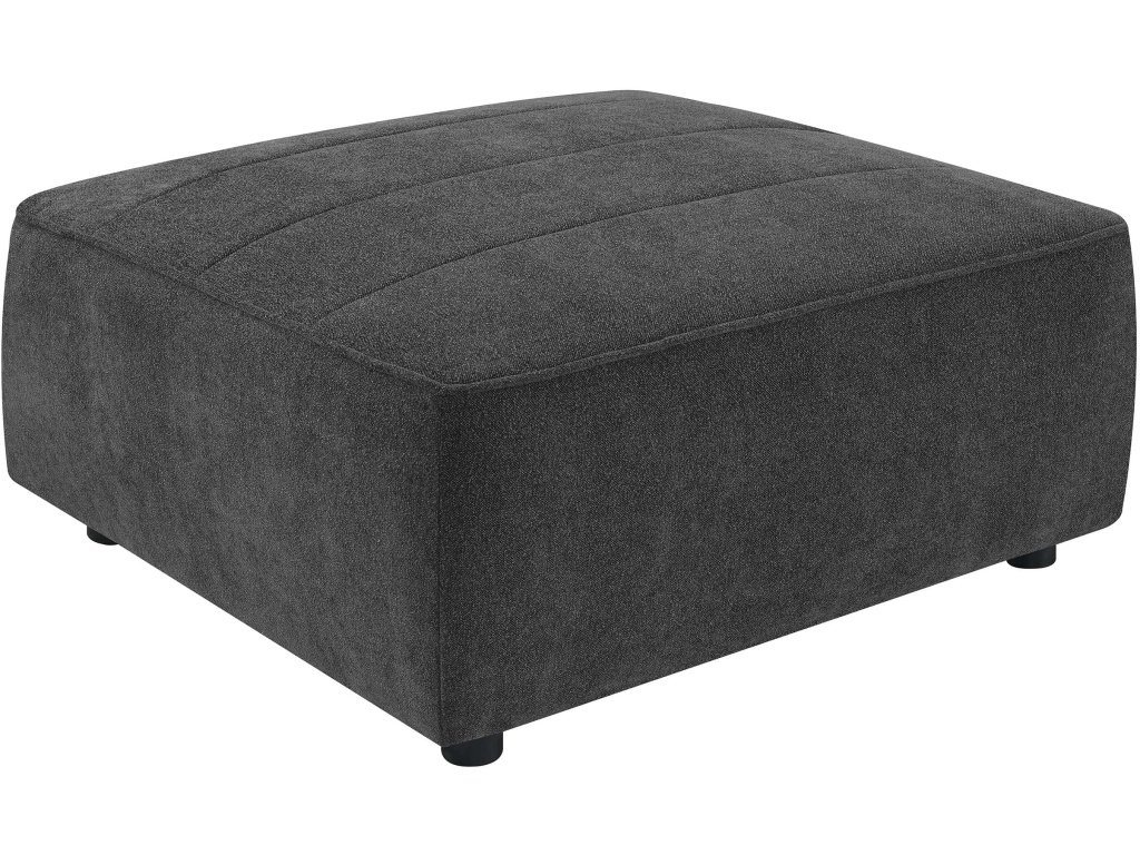 Sunny Square Upholstered Ottoman Dark Charcoal