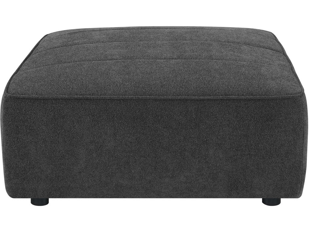 Sunny Square Upholstered Ottoman Dark Charcoal