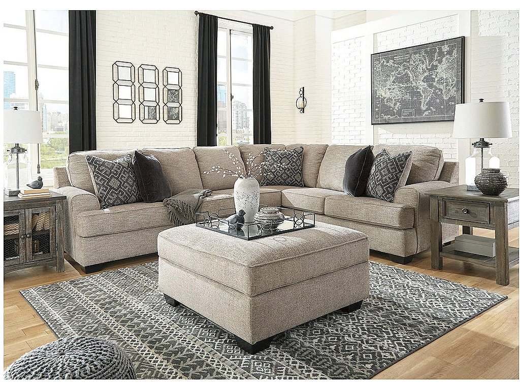 Bovarian 3-Piece Sectional with Ottoman