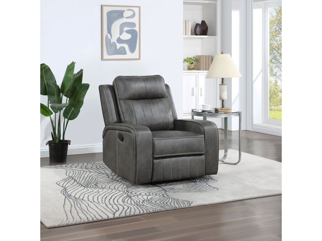 Raelynn Upholstered Recliner Chair Grey