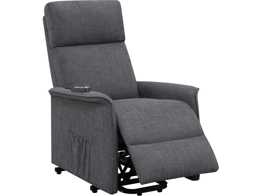 Herrera Power Lift Recliner With Wired Remote Charcoal