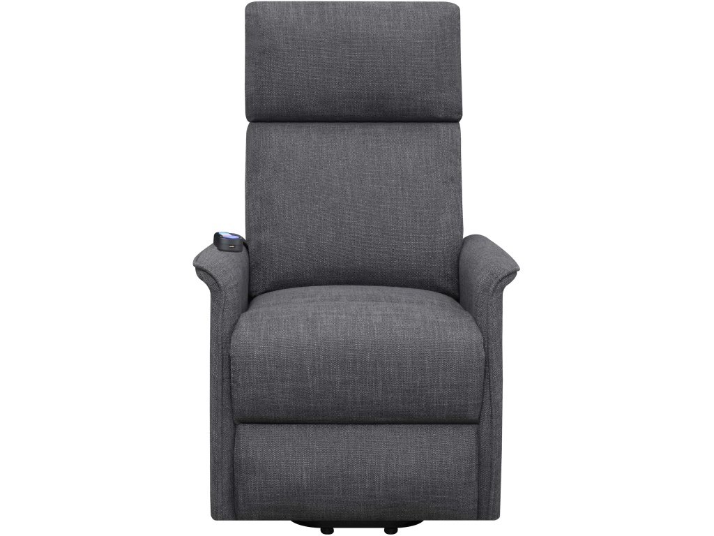 Herrera Power Lift Recliner With Wired Remote Charcoal