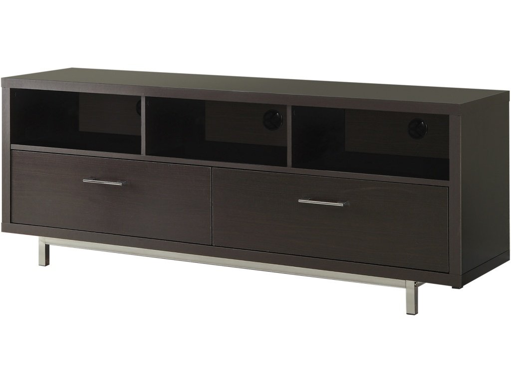 Casey 2-Drawer Engineered Wood 60″ TV Stand Cappuccino