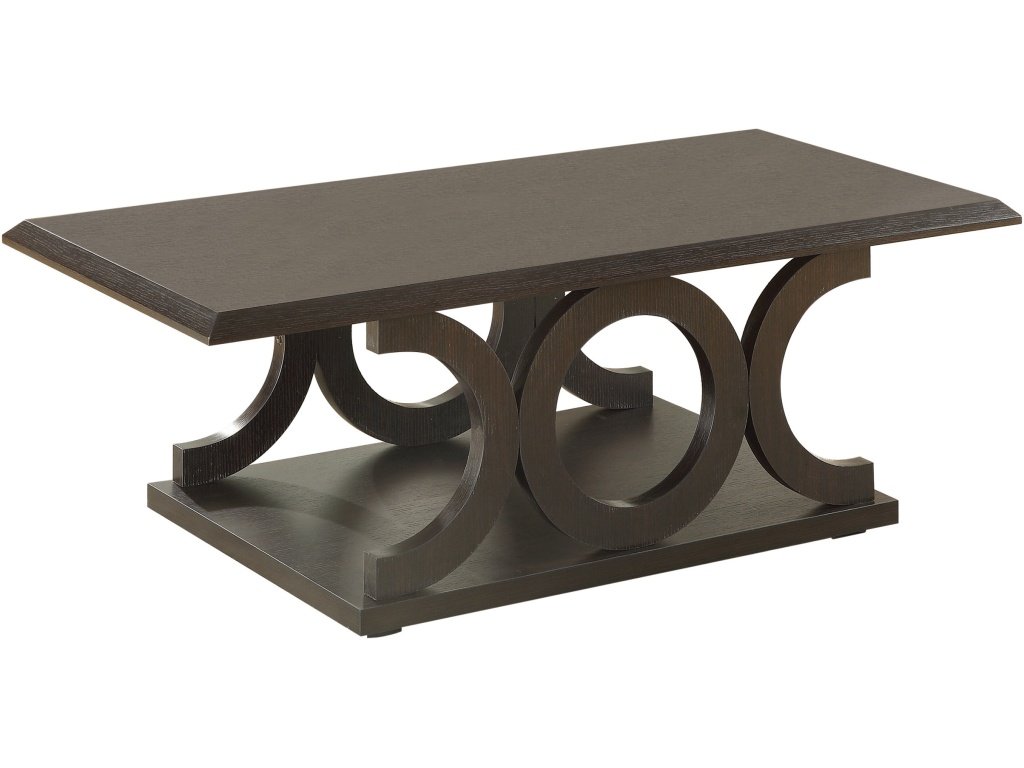 Shelly C-Shaped Base Coffee Table Cappuccino