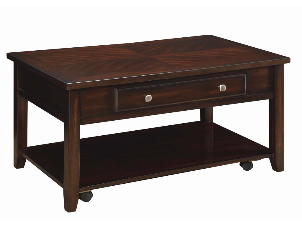 Bradford Rectangular Wood Lift Top Coffee Table Walnut