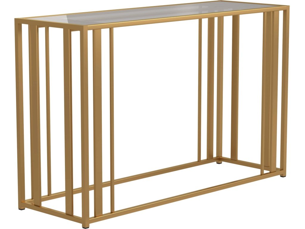 Adri Metal Frame Sofa Table Matte Brass