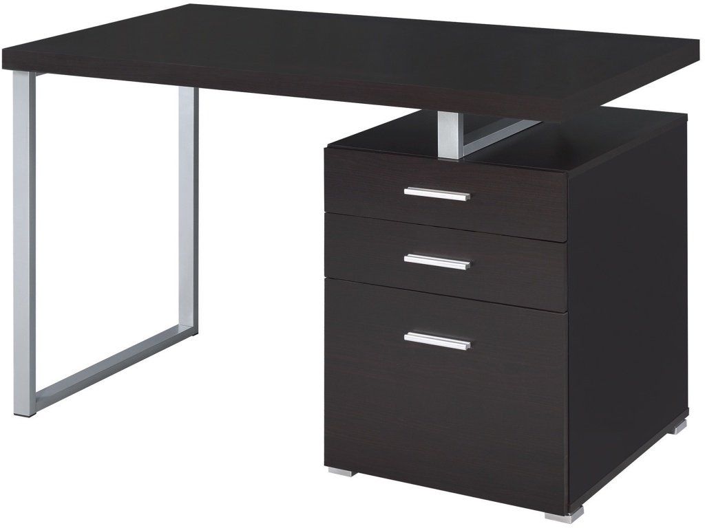 Brennan 3-Drawer Office Desk Cappuccino