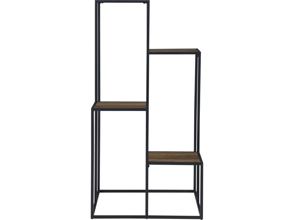 Rito 4-Tier Display Shelf Rustic Brown And Black