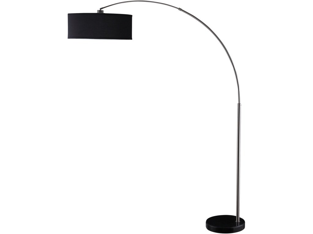 Kawke Drum Shade Floor Lamp Black And Chrome