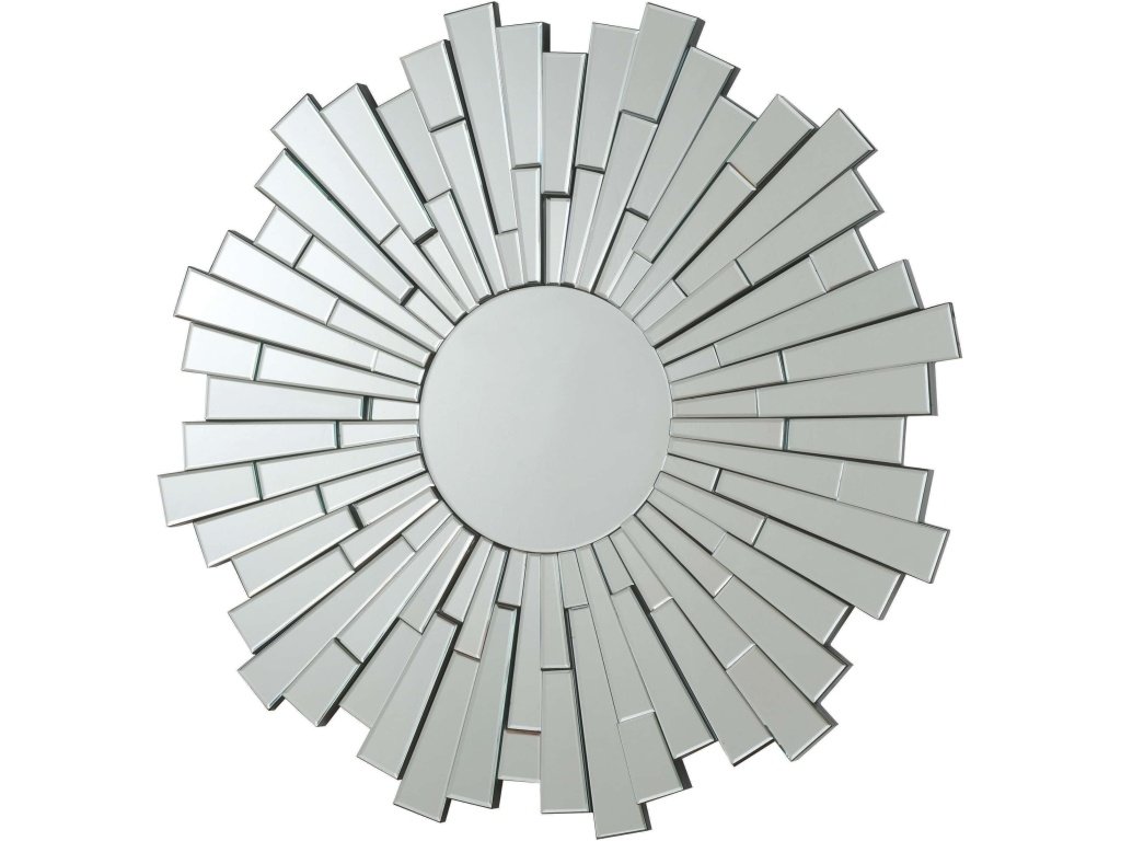 Danika 40 X 40 Inch Round Sunburst Wall Mirror Silver