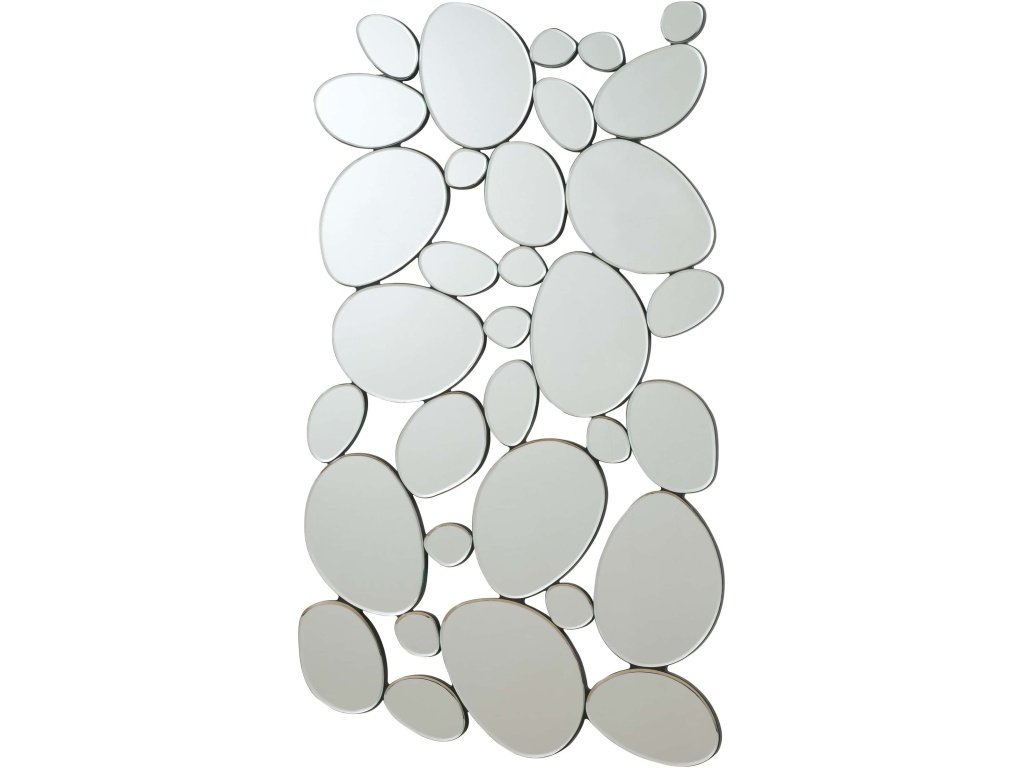 Topher 29 X 51 Inch Pebble Themed Wall Mirror Silver