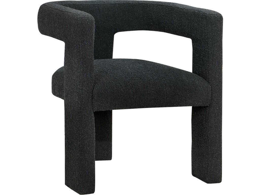 Petra Boucle Upholstered Accent Side Chair Black