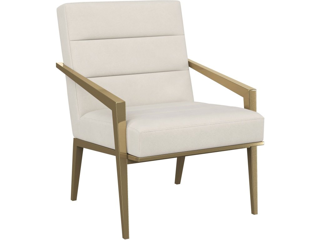 Kirra Upholstered Metal Arm Accent Chair Cream