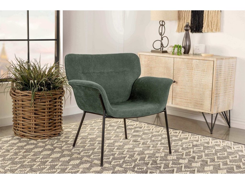 Davina Upholstered Flared Arms Accent Chair Ivy