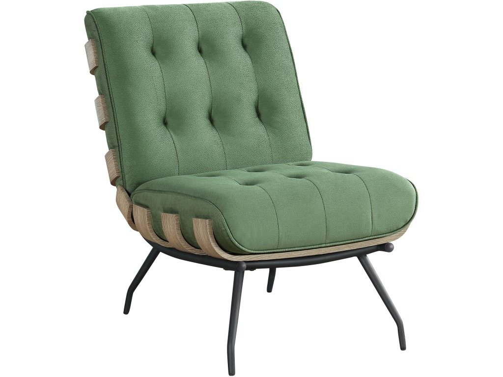 Aloma Armless Tufted Accent Chair Green