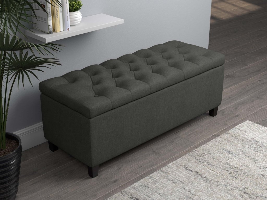 Samir Lift Top Storage Bench Charcoal