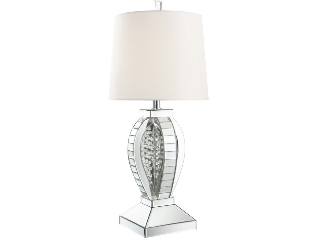 Klein 31-Inch Empire Mirrored Acrylic Table Lamp Silver