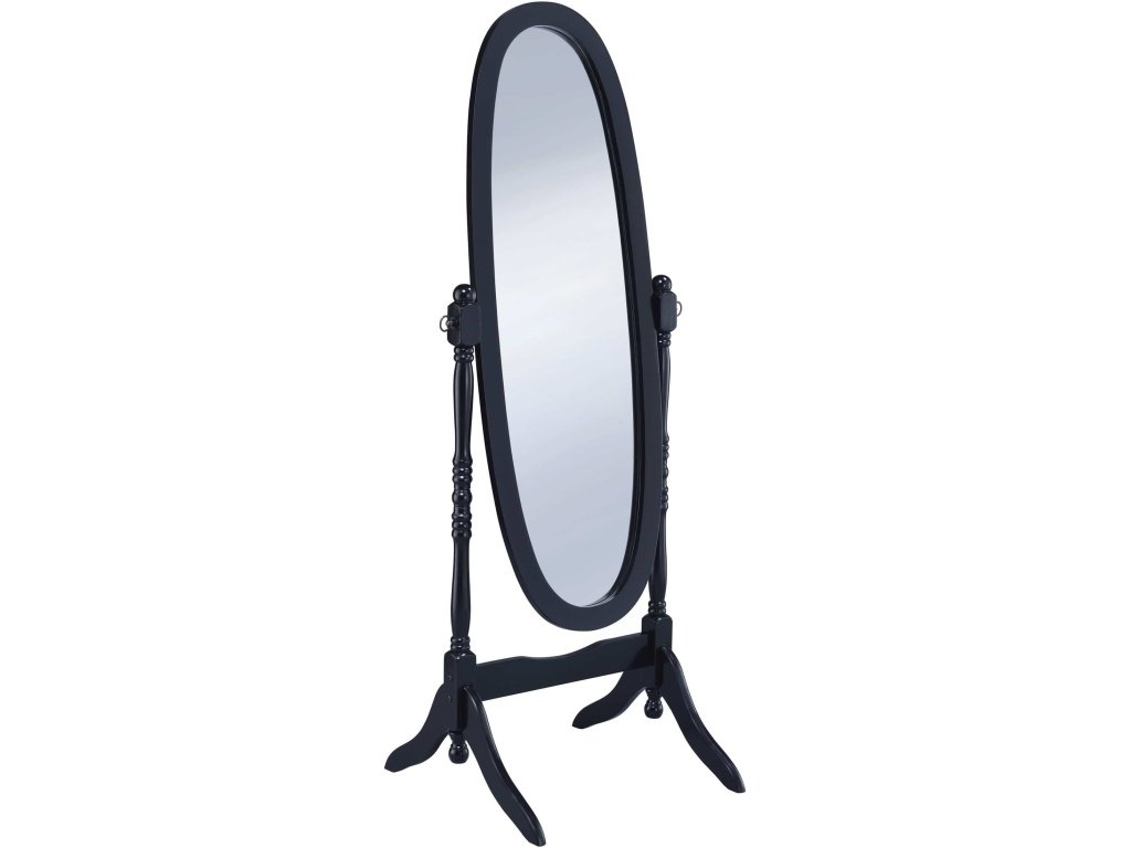 Foyet Wood Adjustable Full Length Cheval Mirror Black