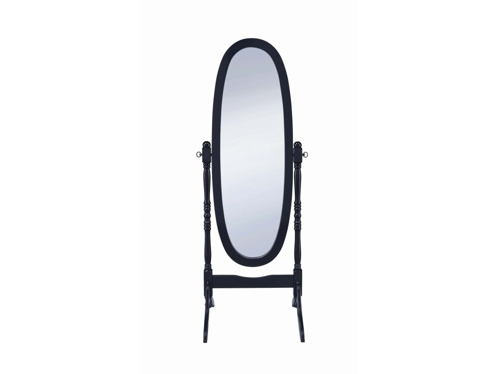 Foyet Wood Adjustable Full Length Cheval Mirror Black