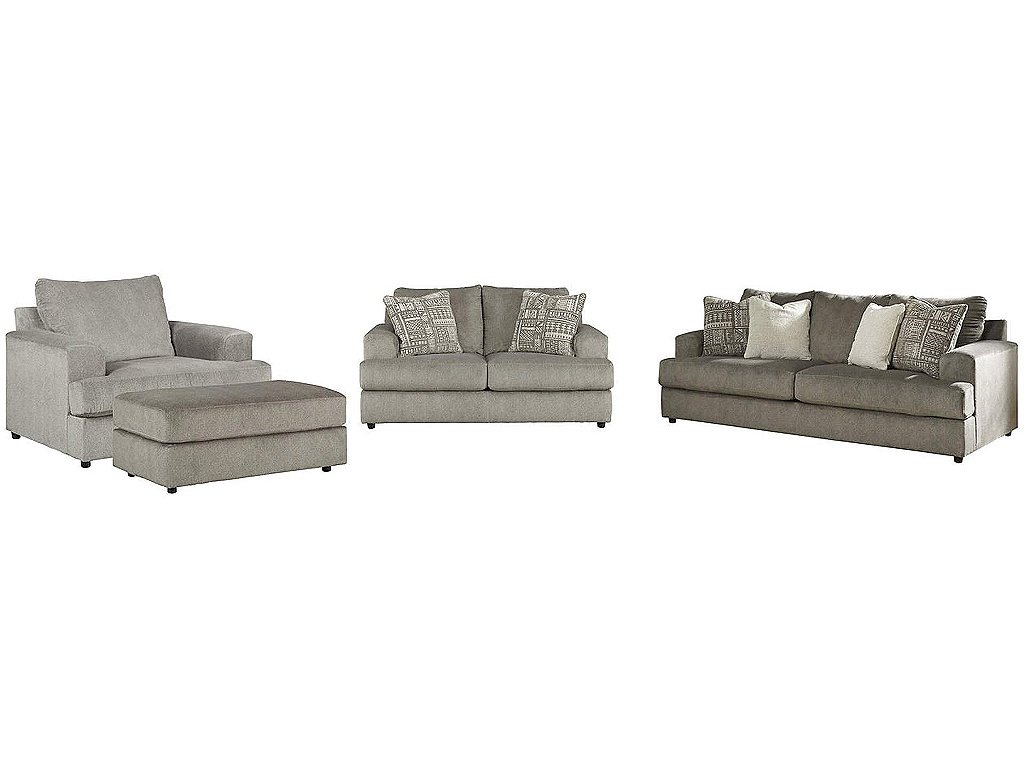 Soletren Sofa and Loveseat with Chair and Ottoman