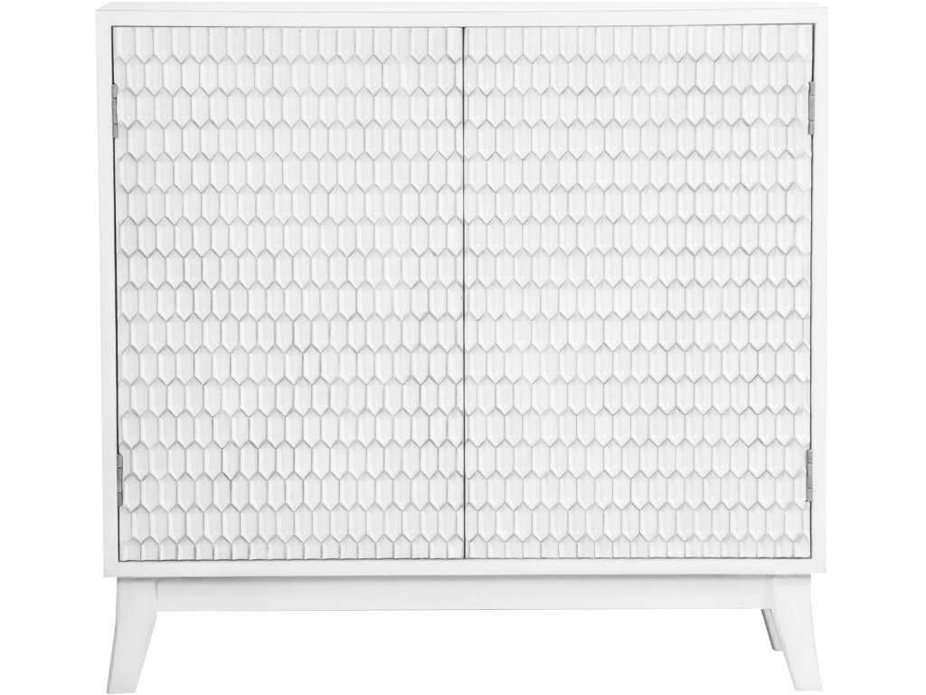 Gambon Rectangular 2-Door Accent Cabinet White