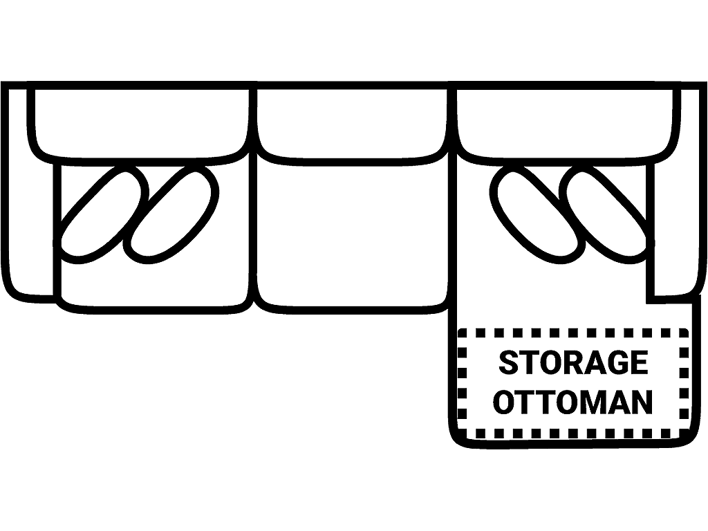 Sofa Chaise w/ Stor.