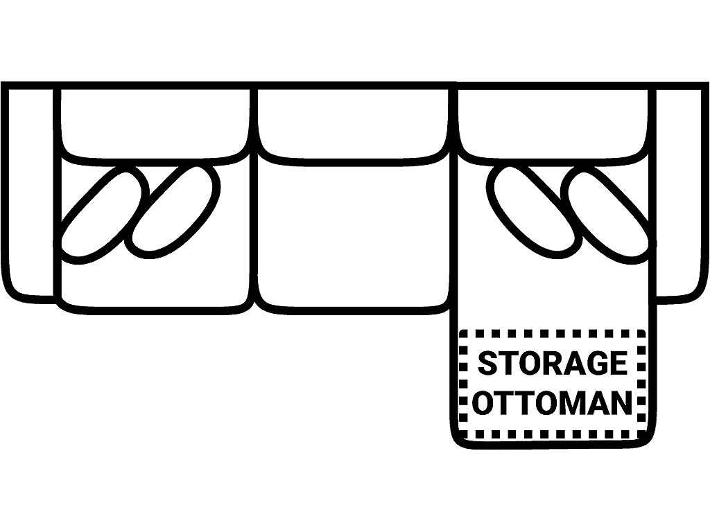 Sofa Chaise w/Storage